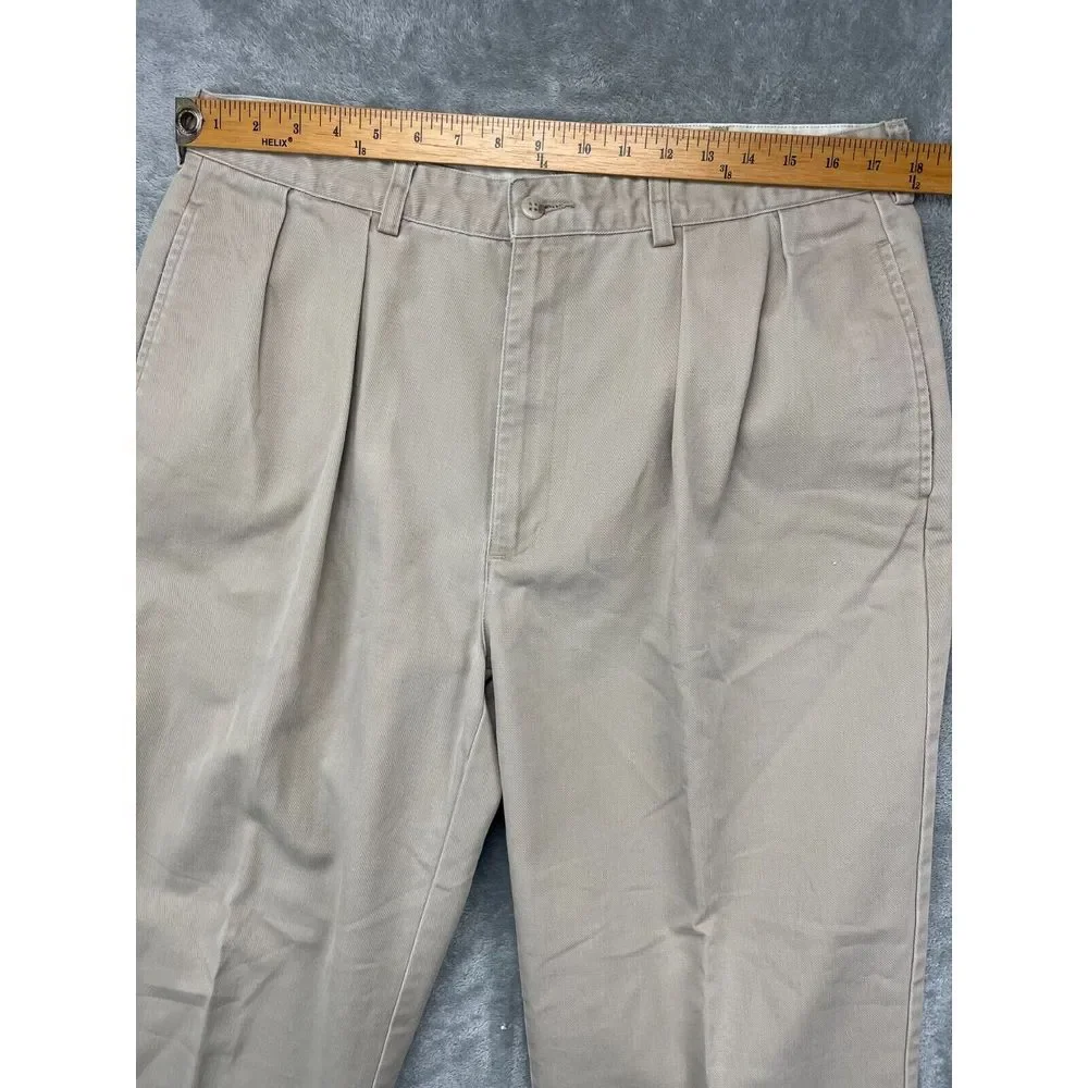 VTG Polo Ralph Lauren Men's Chino Pants 36x34 (Real‎ 36x31) Beige Pleated